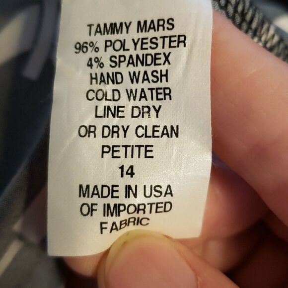 Dress by Tammy Mars, blk /p wht, 14 - Picture 4 of 4